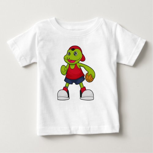 Frog as Basketball player with Basketball Baby T_Shirt