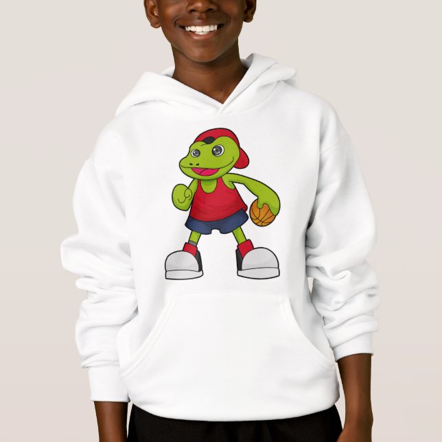 Frog as Basketball player with Basketball Hoodie (Front)