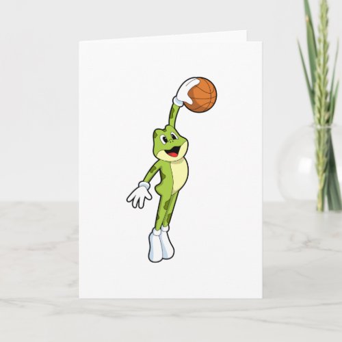 Frog as Basketball player with BasketballPNG Card