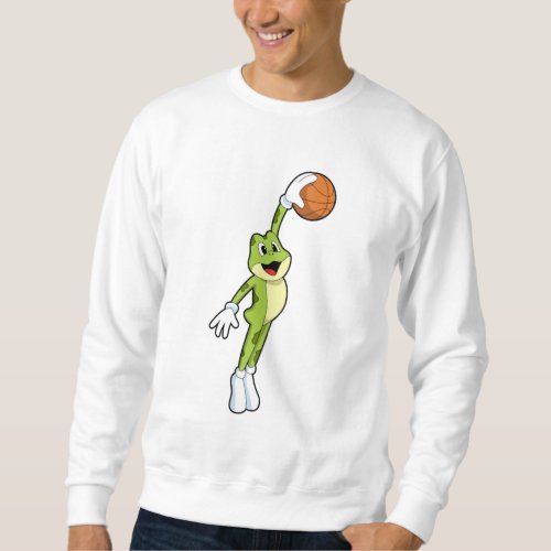 Frog as Basketball player with BasketballPNG Sweatshirt