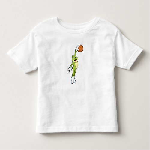 Frog as Basketball player with BasketballPNG Toddler T_shirt