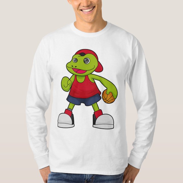 Frog as Basketball player with Basketball T-Shirt (Front)