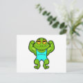 Frog as Bodybuilder at Bodybuilding Postcard | Zazzle