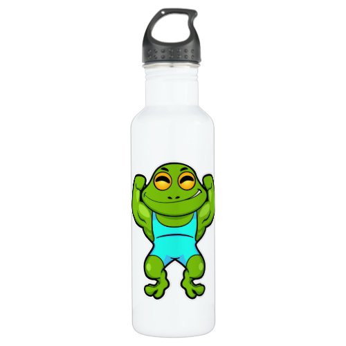 Frog as Bodybuilder at Bodybuilding Stainless Steel Water Bottle