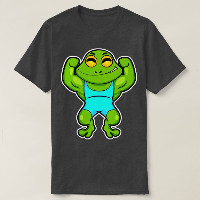 Frog as Bodybuilder at Bodybuilding T-Shirt (Design Front)
