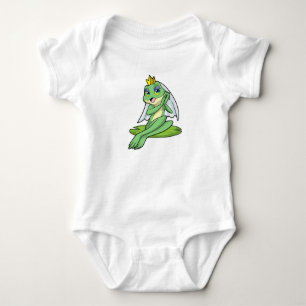 Frog as Bride at Wedding with Crown Baby Bodysuit