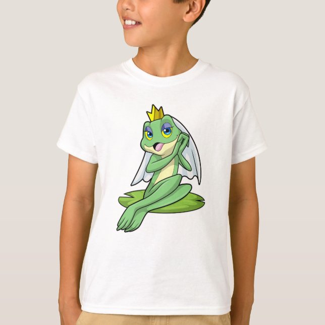 Frog as Bride at Wedding with Crown T-Shirt (Front)