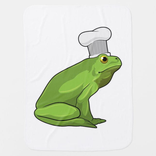 Frog as Cook with Chef hat Baby Blanket (Front)