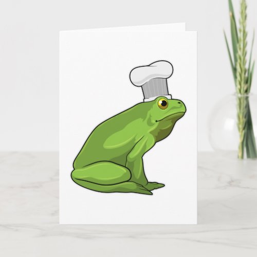 Frog as Cook with Chef hat Card