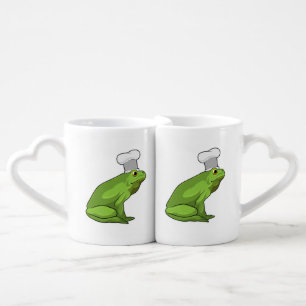 Frog as Cook with Chef hat Coffee Mug Set