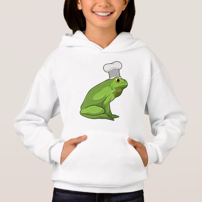 Frog as Cook with Chef hat Hoodie (Front)