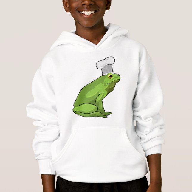 Frog as Cook with Chef hat Hoodie (Front)