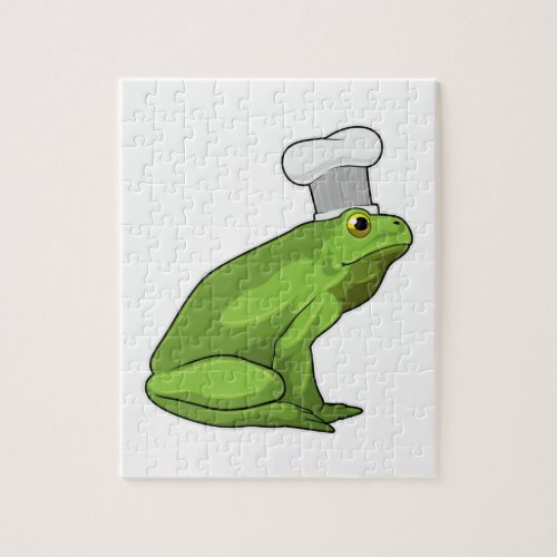 Frog as Cook with Chef hat Jigsaw Puzzle