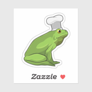 Frog as Cook with Chef hat Sticker