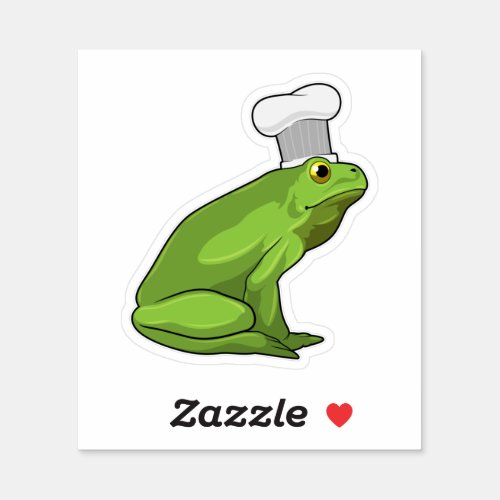 Frog as Cook with Chef hat Sticker