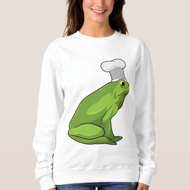 Frog as Cook with Chef hat Sweatshirt (Front)