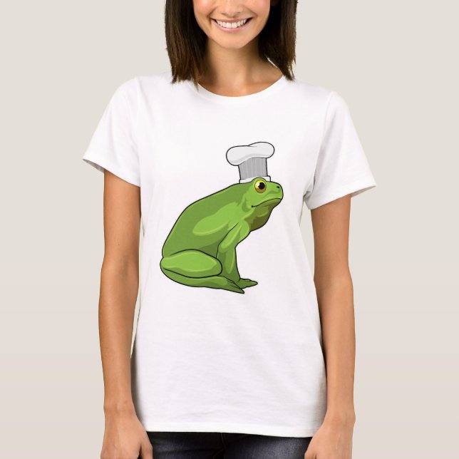 Frog as Cook with Chef hat T-Shirt (Front)
