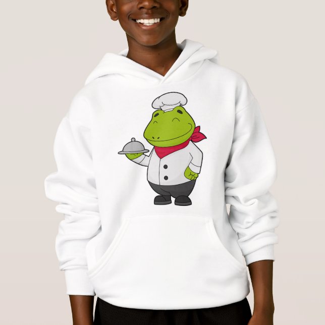 Frog as Cook with Platter Hoodie (Front)