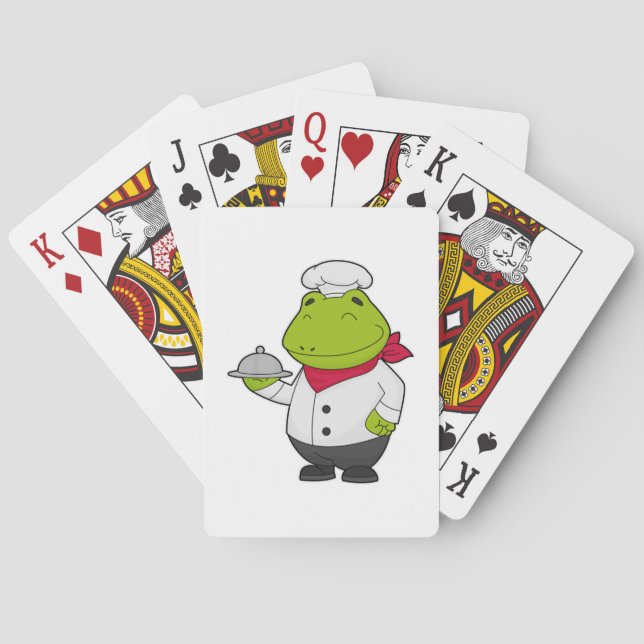 Frog as Cook with Platter Poker Cards (Back)