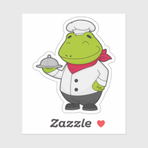 Frog as Cook with Platter Sticker