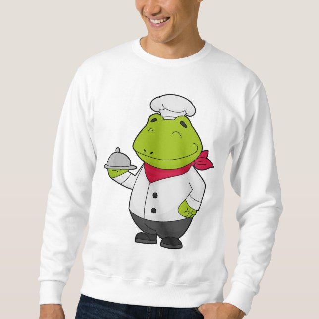 Frog as Cook with Platter Sweatshirt (Front)