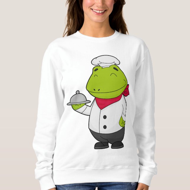 Frog as Cook with Platter Sweatshirt (Front)