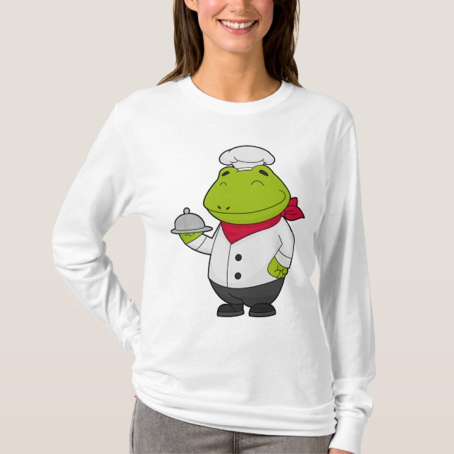 Frog as Cook with Platter T-Shirt (Front)