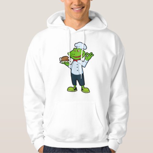 Frog as Cook with Serving plate  Chicken Hoodie