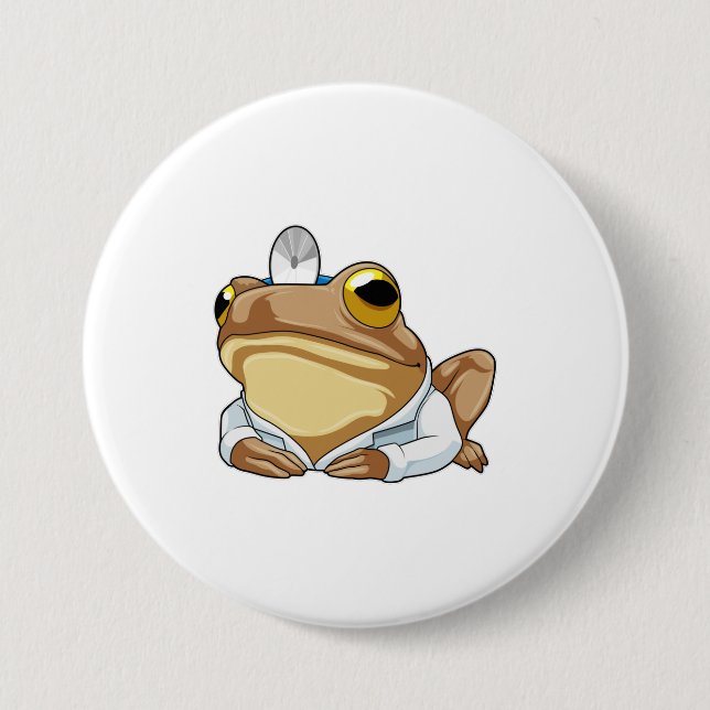 Frog as Doctor with Doctor's coat Button (Front)