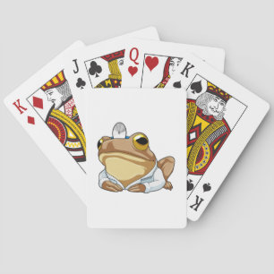 Frog as Doctor with Doctor's coat Poker Cards
