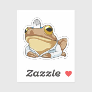 Frog as Doctor with Doctor's coat Sticker