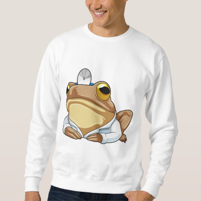Frog as Doctor with Doctor's coat Sweatshirt (Front)
