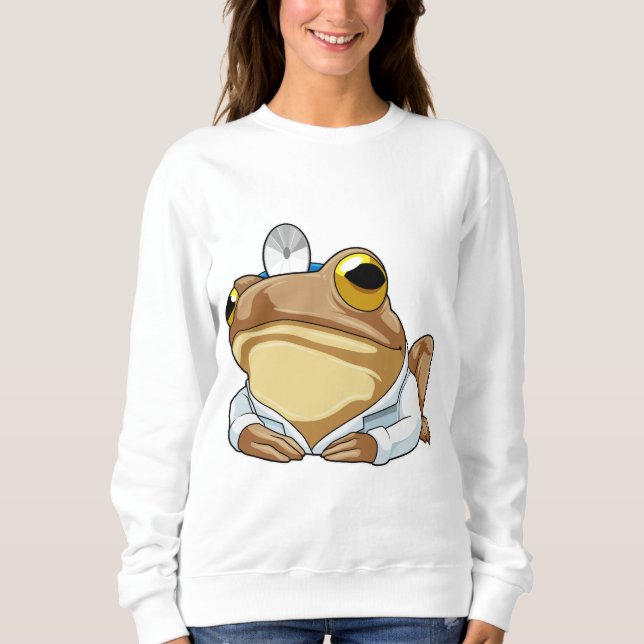 Frog as Doctor with Doctor's coat Sweatshirt (Front)