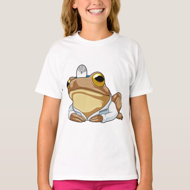 Frog as Doctor with Doctor's coat T-Shirt (Front)