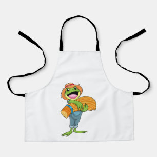 Frog as Farmer with Straw Apron