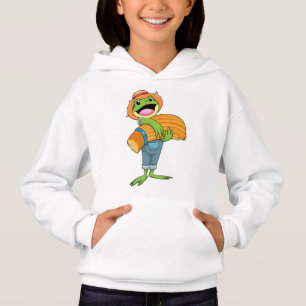 Frog as Farmer with Straw Hoodie