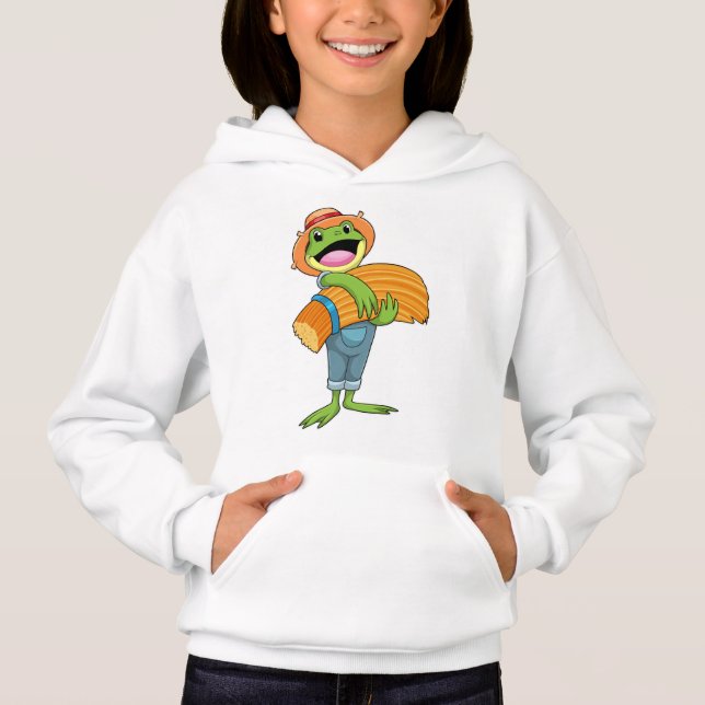 Frog as Farmer with Straw Hoodie (Front)