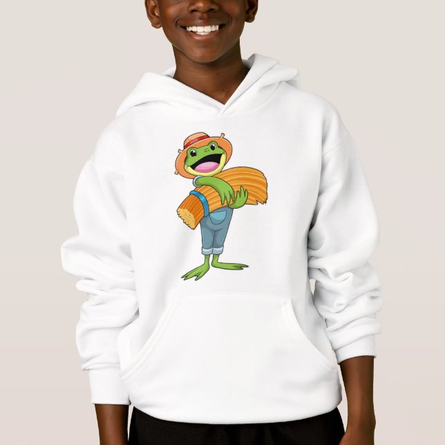 Frog as Farmer with Straw Hoodie (Front)