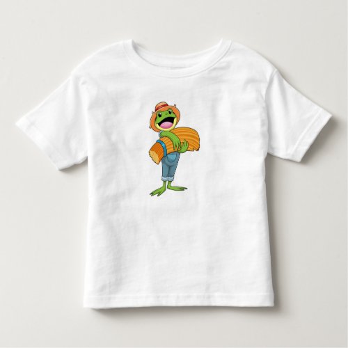 Frog as Farmer with Straw Toddler T_shirt