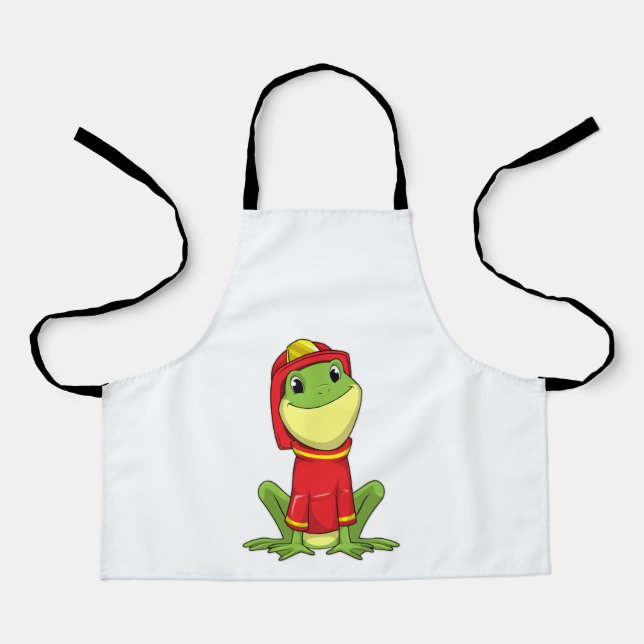 Frog as Firefighter with Helmet Apron (Front)