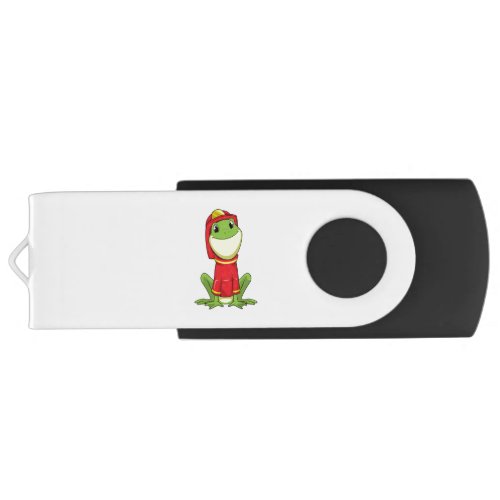 Frog as Firefighter with Helmet Flash Drive