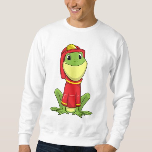 Frog as Firefighter with Helmet Sweatshirt