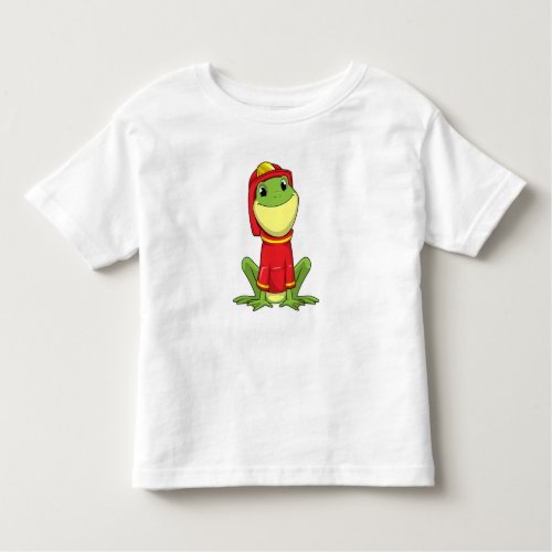 Frog as Firefighter with Helmet Toddler T_shirt