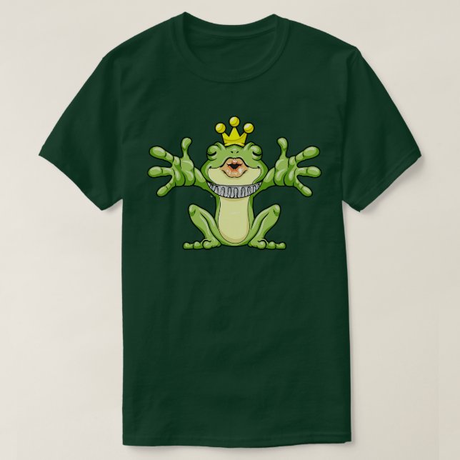 Frog as Frog king with Crown T-Shirt (Design Front)