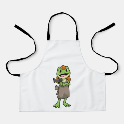 Frog as Hairdresser with Hairdryer Apron