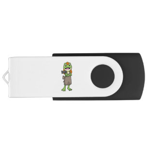 Frog as Hairdresser with Hairdryer Flash Drive