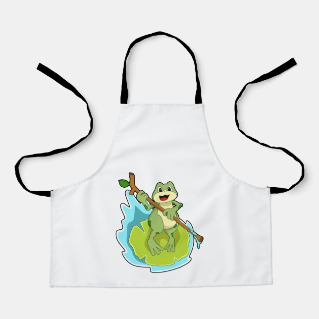 Frog as Hiker with Stick Apron (Front)