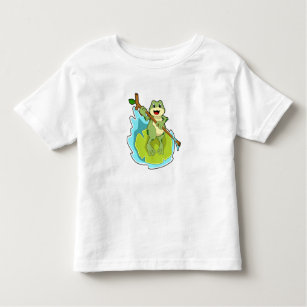 Frog as Hiker with Stick Toddler T-shirt