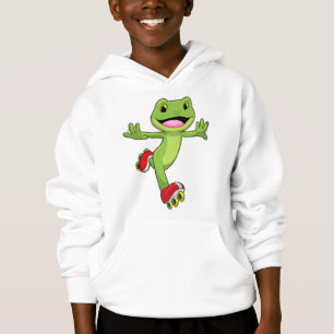 Frog as Inline skater with Roller skates Hoodie