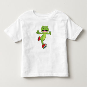 Frog as Inline skater with Roller skates Toddler T-shirt